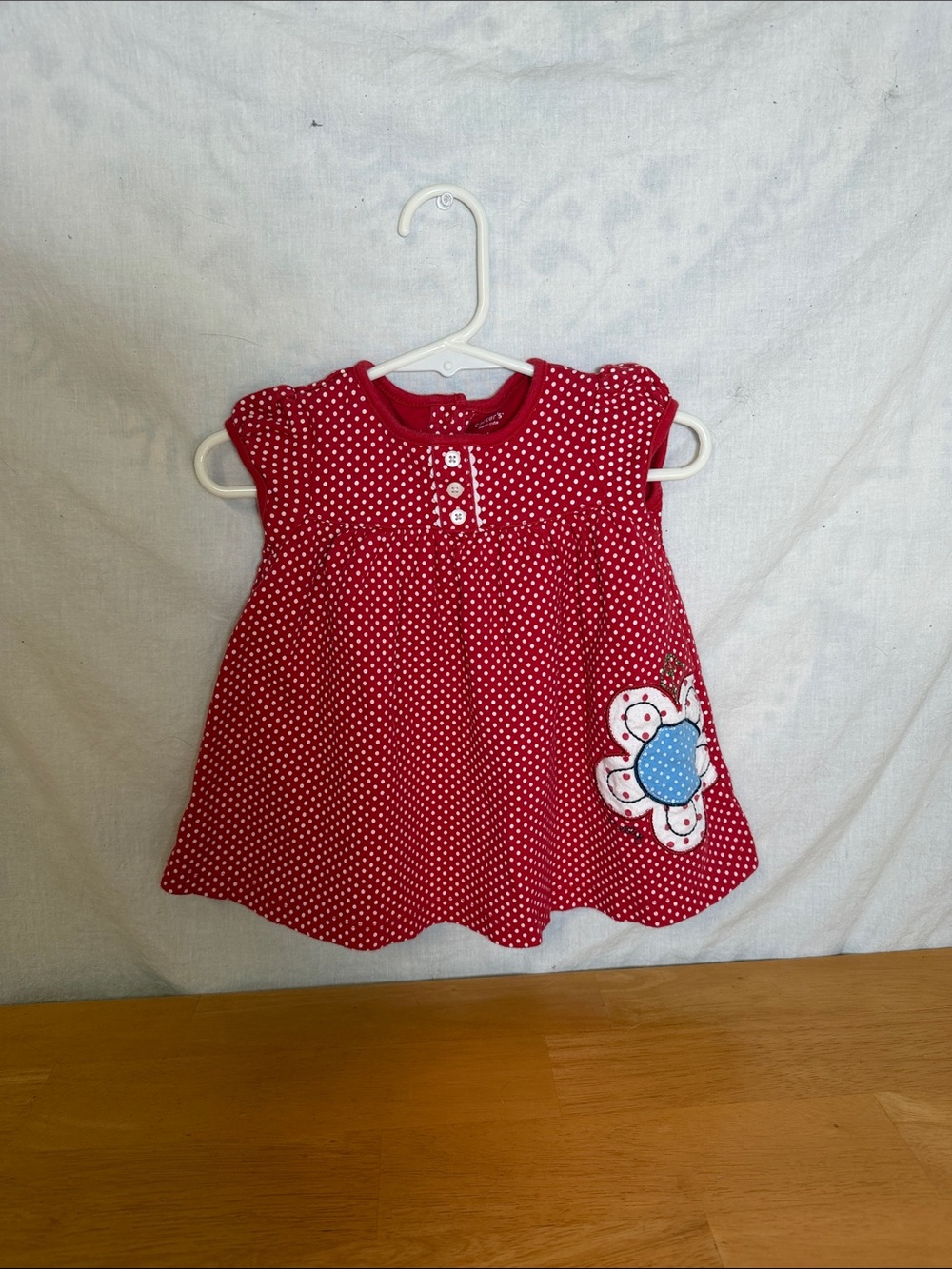 Carter's Red Polka Dot Dress with White Buttons